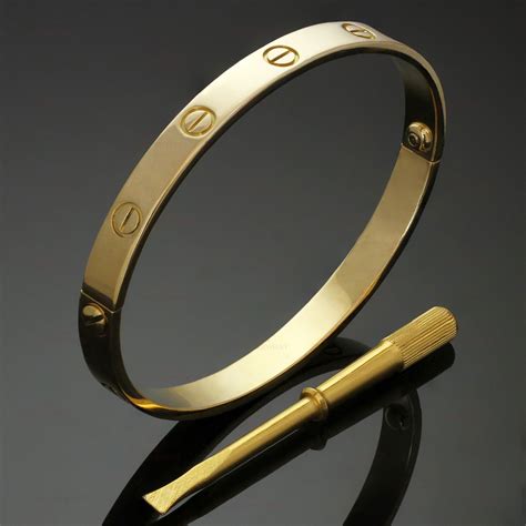 Cartier Love Bangle Bracelet New Style 18k Yellow .